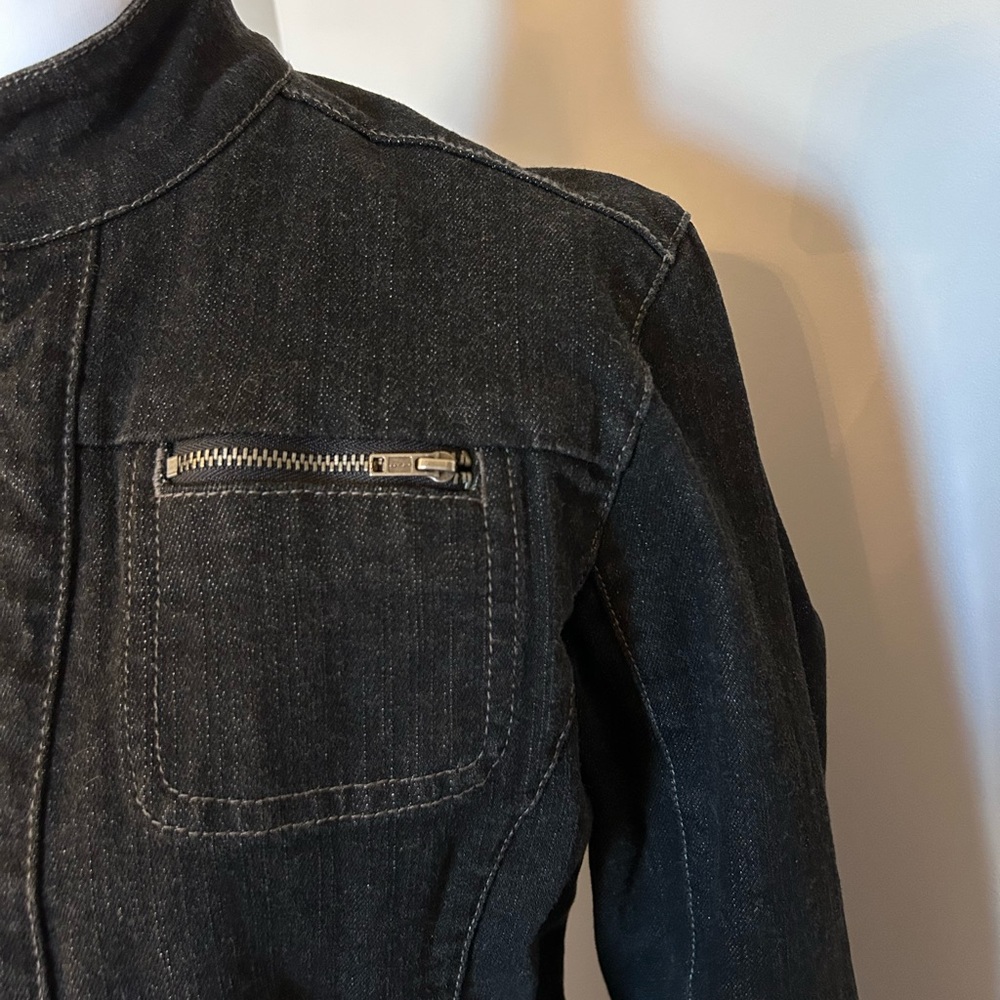 Women’s Black Denim Jean Jacket - Picture 5 of 12